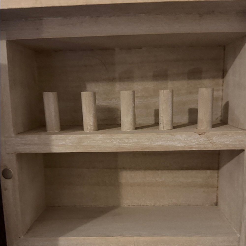 Rustic Wooden jewelry Cabinet with Shelves - Picture 3 of 9